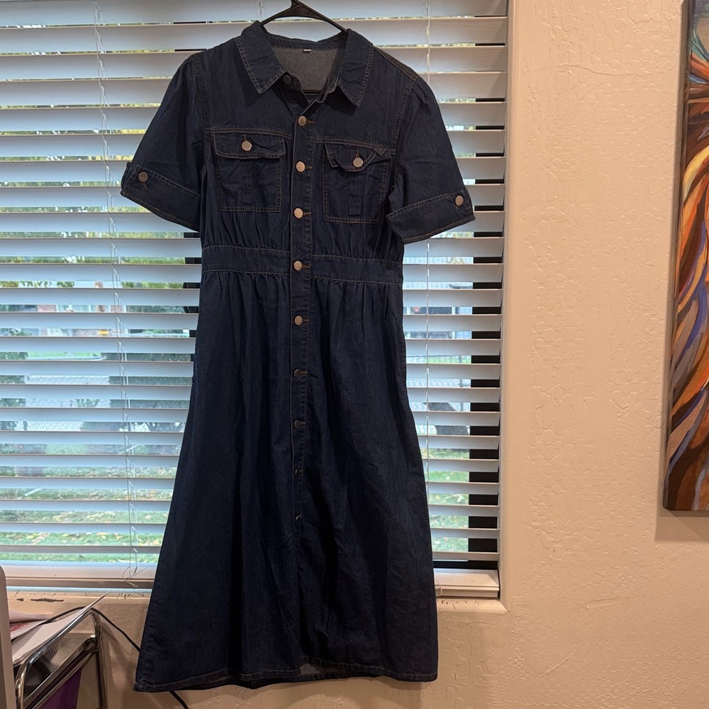 Amazon Dark Blue Midi Dress